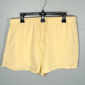 The Frolic Swimwear US Size 12 Approx Large Pale Pastel Yellow Drawstring Shorts